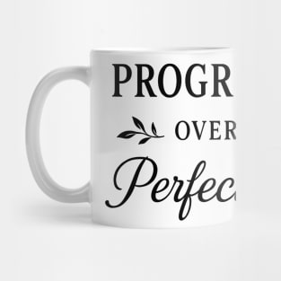 Progress Over Perfection Motivational Gift Mug